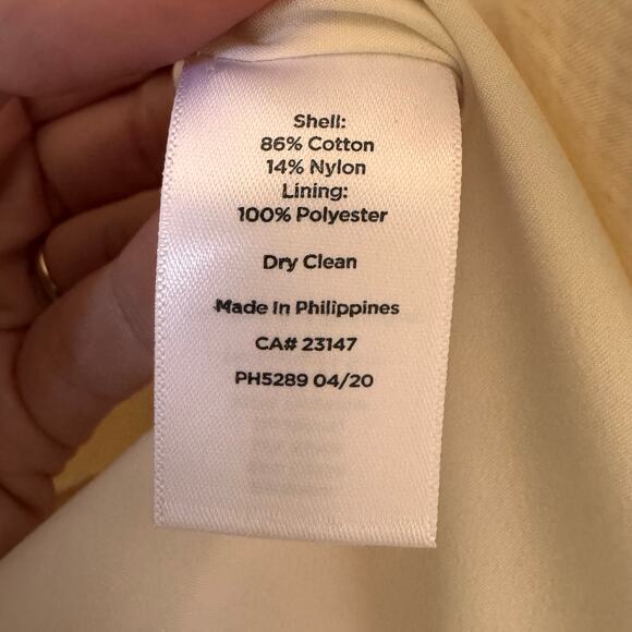 Talbots Textured Double-Breasted Blazer White Ivory Plus Size 16W - Picture 13 of 14